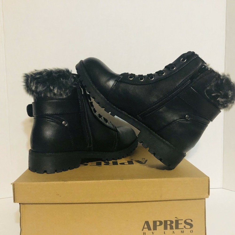 Apres By Lamo Womens Boots Sz 7 Snow Hikers Black